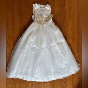 Elegant White Kids Formal Dress